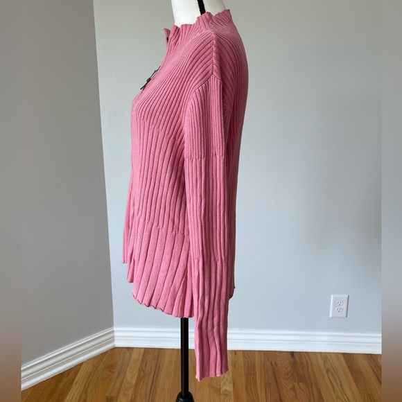 J.Jill silk and cotton zip front cardigan size large layer work date career - Picture 4 of 16